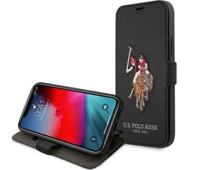 Husa Flip Originala U.S. Polo iPhone 12 Mini - USFLBKP12SPUGFLBK foto