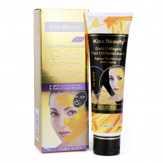 Masca de fata exfolianta cu Aur Colagen si Extract de Caviar Kiss Beauty Gold Mask 120 g foto