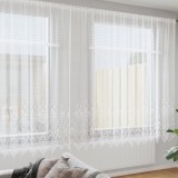 vidaXL Perdele cu perdele Alb 400 x 240 cm Poliester