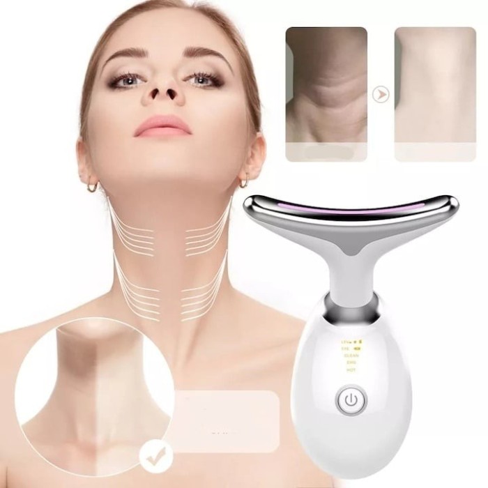 Dispozitiv facial profesional, pentru hidratarea, eliminarea ridurilor, ingrijirea tenului, gatului, stimulare EMS, incalzire, vibromasaj, efect anti-