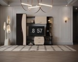 Living Kapri Ro Wenge+Mesteacan 225x45x192 cm