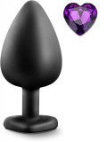 Dop Anal Brighty, Large, Silicon, Negru/Mov, Mokko Toys