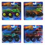 Camion Monster Truck la scară 1:64, cu platformă de transport, Verde și Galben, CMCLASS