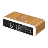Cumpara ieftin Ceas cu alarma digital Brius X7, Lumina ambientala, Afisaj LED, Incarcare wireless, Fast Charging 5W, Termometru / Temperatura, Compatibil telefoane i