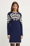 Silvian Heach rochie MARIE culoarea bleumarin, mini, dreaptă, GPA24270VE