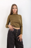 Maleta cropped verde Pull&amp;Bear, S