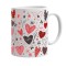 Cana alba personalizata Red Hearts Model 2, INOVATIX&reg;. 330ml