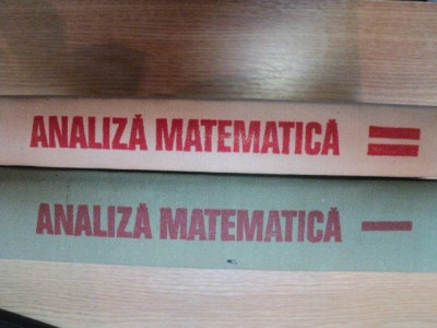 ANALIZA MATEMATICA VOL I , II , 1980 foto