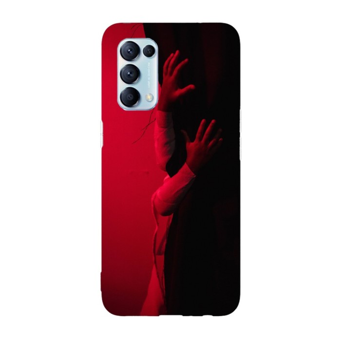 Husa compatibila cu Oppo A76 model Black and red vibes, Silicon, TPU, Viceversa