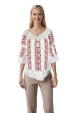 Bluza dama RS25 alb/negru darth vader , marimea L, Casual, Bumbac