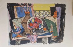 Litografie color Marcel Iancu ( Janco )