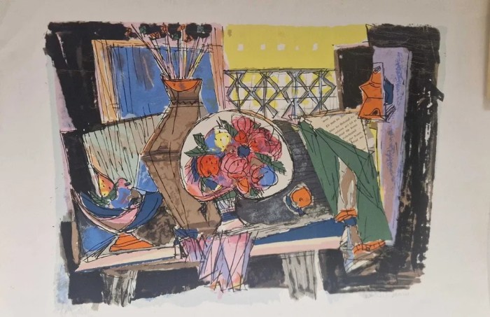 Litografie color Marcel Iancu ( Janco )