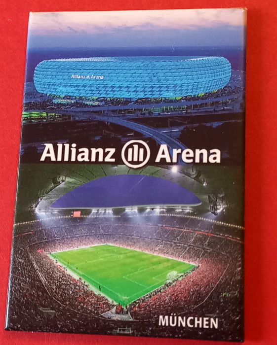 Magnet (frigider) fotbal - Stadionul &quot;ALLIANZ ARENA&quot; BAYERN MUNCHEN