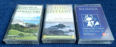 3 casete audio Beethoven, Celtic și Irish Music foto