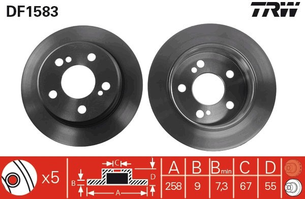 TRW DF1583 Disc frana