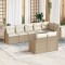 vidaXL Set de canapele pentru grădină cu pernă 8 pcs Bej Rattan poli 3345751