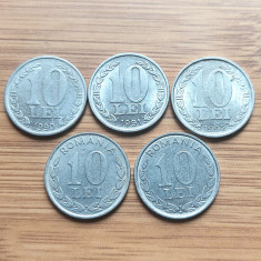 Moneda Romania 10 lei 1990,1991,1992,1994,1995