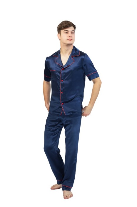 Pijama barbati din matase naturala 100% -19 momme 6 A calitate.