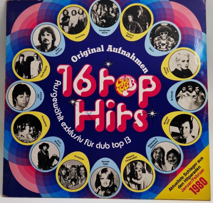 various - 16 Top Hits Januar / Februar 1980 NM / VG+ vinil LP muzica pop rock Club Top 13 Germania