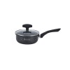 Cratita Sos Goldmann 16cm, Ceramica Marmorata, Capac Sticla, Inductie, Maner Soft Touch