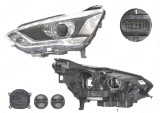 Far Ford C-Max, 05.2015-, fata, Stanga, xenon; cu lumini pentru curbe; cu LED daytime running light; D3S+H1; electric; silver; cu gas bec xenon; cu b, Valeo