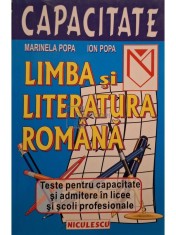 Marinela Popa - Limba si literatura romana - Teste pentru capacitate si admitere in licee si scoli profesionale (Editia: 2001) foto