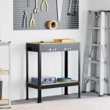 vidaXL Bănci de lucru cu sertar Negru 81 x 41 x 145 cm Lemn compozit 42020130