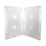 Carcasa pentru 4 DVD-uri transparenta, 14 mm