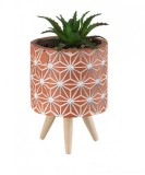 Planta decorativa artificiala in ghiveci ceramic, 11 cm