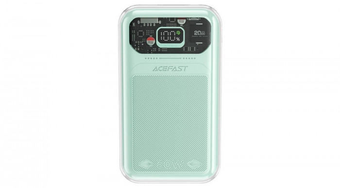 Acefast power bank 20000mAh Sparkling Series &icirc;ncărcare rapidă 30W verde (M2)