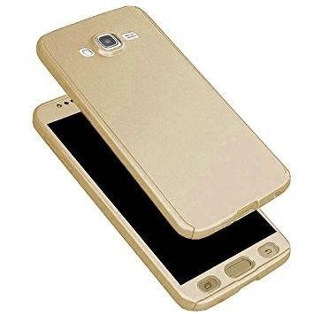 Husa FullBody Gold pentru Samsung Galaxy J7 2016 acoperire completa 360 grade cu folie de protectie gratis foto