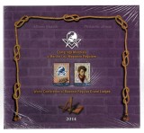 Album filatelic - Conferința Națională a Marilor Loji Masonice Regulare (bilingv) - 2014, &icirc;n folie