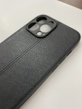 Cumpara ieftin Husa Iphone 13 Pro Max Silicon Black Leather