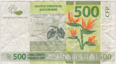 FRANTA OUTRE MER 500 FRANCS FRANCI CFP Polynesia ND( 2014) F foto