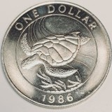 3317 Bermuda 1 Dollar 1986 Elizabeth II World Wildlife Fund km 49, America Centrala si de Sud