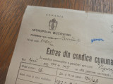 Cumpara ieftin CERNAUTI 1942 - EXTRAS DIN CONDICA CUNUNATILOR, antet frumos