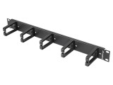 Organizator cabluri 1U, negru, standard 19"