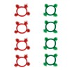 Set Elastice Păr, Model Crăciun, 8 Bucăți, Culoare Roșu și Verde, Pompon, Festiv, Oem