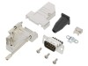 Conector D-Sub 9 pini Tată Amphenol 45&deg; Ecranat Montare pe Cablu UNC 4-40