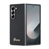 Husa Guess Glitter Script Samsung Galaxy Z Fold6 cu sclipici, negru, GUHCZFD6HGGSHK