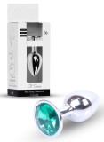 Dop Anal Plug Jewellery Silver Green