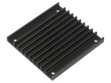 Radiator extrudat negru cu aripioare 61mm TO218/TO220