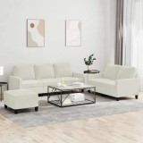 vidaXL Set de canapele cu perne, 3 piese, crem, catifea 3201534