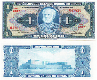 Brazilia 1 Cruzeiro 1954 P-150b UNC foto