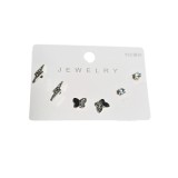 Set cercei 3 perechi cu pin argint