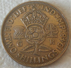 Moneda 2 SHILLINGS / FLORINI - ANGLIA / MAREA BRITANIE, anul 1948 *cod 335 C foto