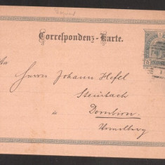 Austria 1901 Postal History Rare Postcard Correspondenz karte to Dorneirn D.368