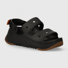 Crocs papuci Classic Hiker Xscape femei, culoarea negru, cu platforma, 208181.001