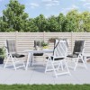 Set 4 Perne Scaun Spatar Inalt vidaXL, Gri, 120x50x7cm, Oxford, Impermeabile, Umplutura PP