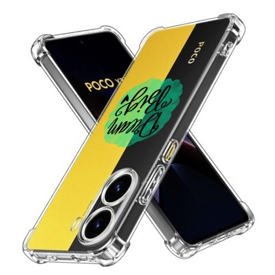 Husa antisoc pentru xiaomi poco x7 pro, airbag pro, clear, dream big foto